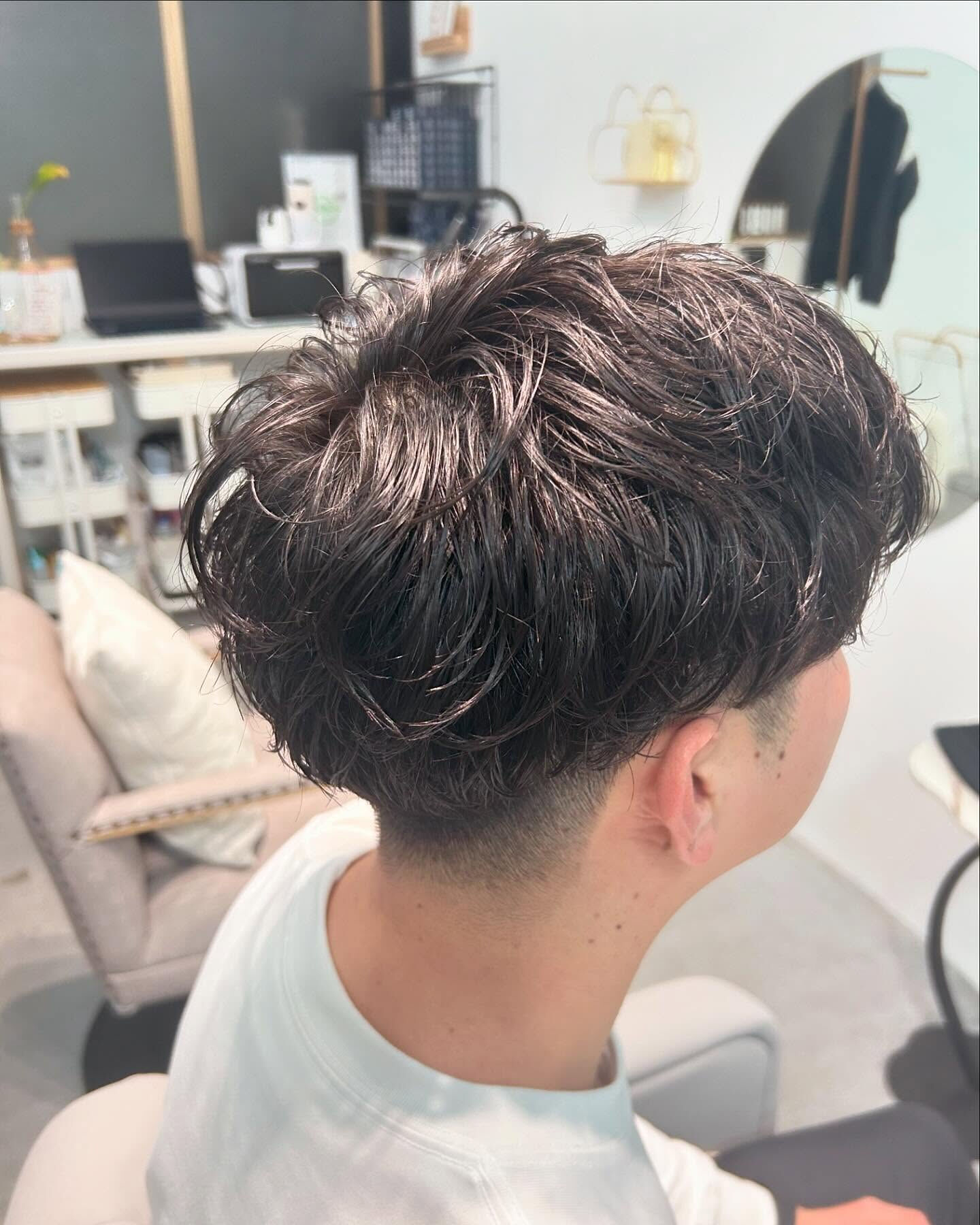 やわらかいパーマなら長さがあまりなくても、伸ばしかけでもかけ